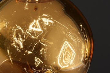 Hanglamp LIQUID DIAMOND 35cm glas goud - 46017, Ophalen of Verzenden, Nieuw