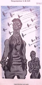 Spotprent over economische groei en de invloed op de mens, Verzenden