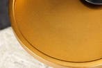 Ronde bijzettafel TRAYFUL 60cm goud ijzer zwart marmeren, Ophalen of Verzenden, Nieuw