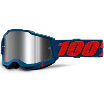 100% Accuri 2  Crossbril - Donker Blauw - Spiegellens Zilver, Verzenden, Nieuw met kaartje