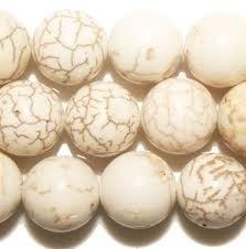 10 x edelsteen kraal van Howlite 8mm Ivoor (Kralen), Ophalen of Verzenden, Nieuw, Kraal