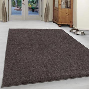 Laagpolig Vloerkleed | Ata | Uni | Mokkabruin | 160x230 cm, Verzenden, Nieuw