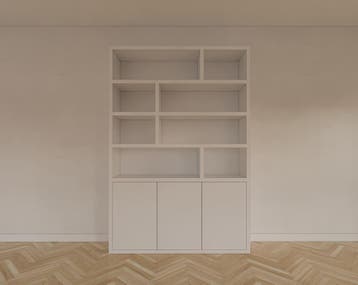 123Kast - Vakkenkast Mendoza 03 - 150x35x220H cm - 3 push to, Verzenden, Nieuw