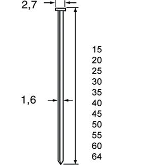 Dutack SKN16 brad RVS 35mm 2500 stuks, Doe-het-zelf en Verbouw, Verzenden, Nieuw
