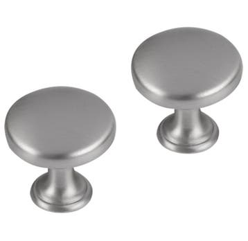 Differnz meubelknop rond bol 30 mm mat chroom 2 stuks, Verzenden, Nieuw