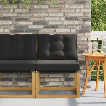 vidaXL Buiten Midden Sofa Massief acaciahout en Textilene, Verzenden, Nieuw