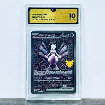 Pokémon Graded card - Mewtwo ex 151 - 30th Anniversary –, Nieuw