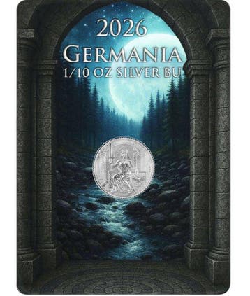 Duitsland. 1 Mark 2026 Germania – 1/10 oz Silver Coin – Ag