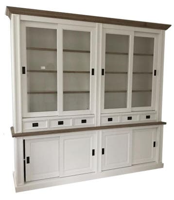 Buffetkast wit Utrecht 260 x 240cm met eiken lijsten, Ophalen of Verzenden, Nieuw