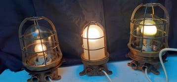 ZWARE ORIGINELE OKAMOTO LAMPEN - Scheepslamp (3) - Koper,