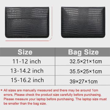 Luxe Croco Leren Laptop Sleeve & Stand voor MacBook Air/Pro, Verzenden, Nieuw