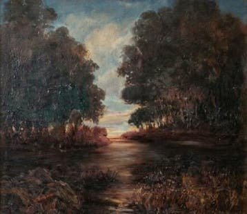 Gennaro Villani (1885 - 1948) - Acquitrini nella campagna