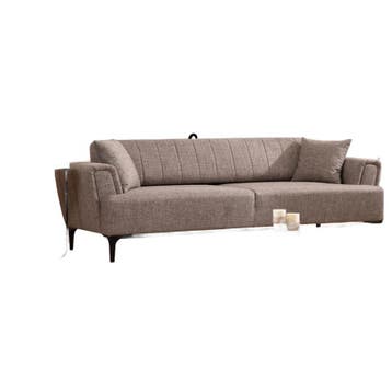 Evila Originals Hamlet 3-zits Slaapbank - 3-Zitsbank -, Gebruikt, Bruin, Overige maten, 190 cm of minder