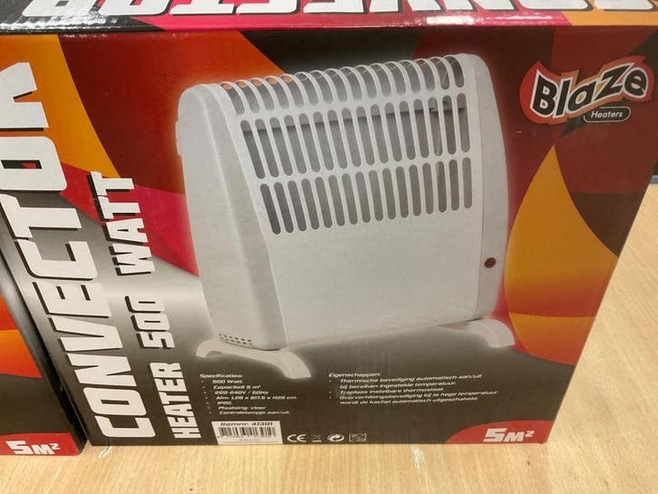 Blaze Heaters, Convector heater, 500 W (2 stuks), Zakelijke goederen, Horeca | Keukenapparatuur