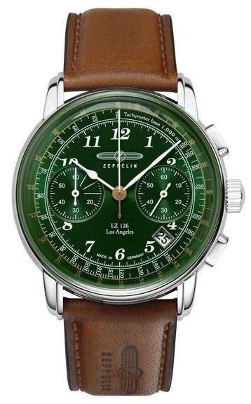 Zeppelin 7614-4 LZ 126 Los Angeles chronograaf heren horloge, Overige merken, Staal, Verzenden, Polshorloge