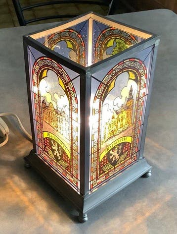 Lamp - Metaal, Glas - Decorateve tafellamp