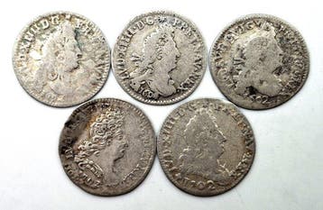 Frankrijk. Louis XIV (1643-1715). Lot de 5 monnaies (4 Sols