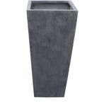 Plantenbak Fiberclay 42x42x90 cm Antraciet, Tuin en Terras, Verzenden, Nieuw