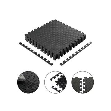 Puzzel vloertegels EVA schuim Zwart 12 mm - Set van 120x120, Verzenden, Nieuw