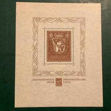 Liechtenstein 1934 - Vaduz blok - MNH - Michel blok 1, Gestempeld