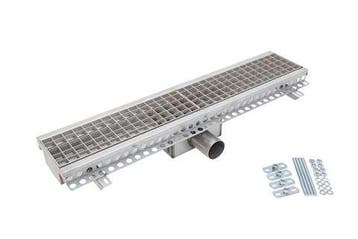 Bakgoot rvs 150x1000mm afvoer horizontaal - incl. roosters, Verzenden, Nieuw in verpakking