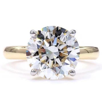 Zonder minimumprijs - Ring - 14 karaat Geel goud - 4.01ct., Sieraden, Tassen en Uiterlijk, Ringen, Nieuw