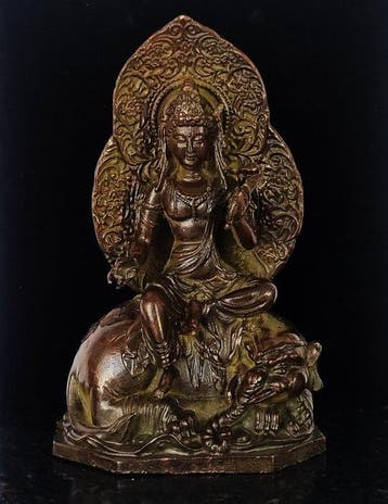 Beeld, Vertueuse - Samantabhadra sur l’Éléphant sacré – Le