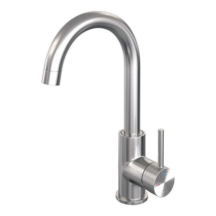 Brauer Brushed Carving Hoge Opbouw Wastafelmengkraan met, Doe-het-zelf en Verbouw, Sanitair, Nieuw, Ophalen of Verzenden