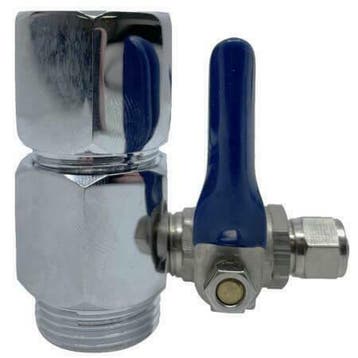 Metalen tussenstuk 3/8" met klein kogelkraantje voor os, Ophalen of Verzenden, Nieuw