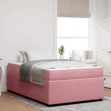 vidaXL Bedframe Roze 120 x 200 cm Stof, Verzenden, Nieuw, Stof