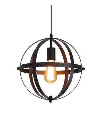 Industriële Vintage Hanglamp – Zwarte Metalen Plafondlamp, Verzenden, Nieuw