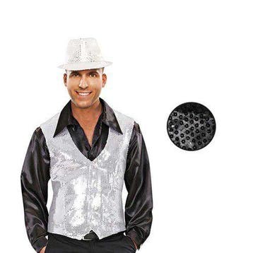 Pailletten gilet zwart, Verzenden, Nieuw, Feestartikel