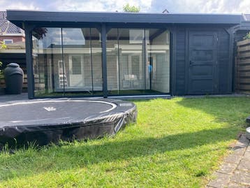 Tuinhuis Citroenvlinder 700x300 met glasschuifwanden., 200 tot 400 cm, Verzenden, Nieuw, 500 cm of meer