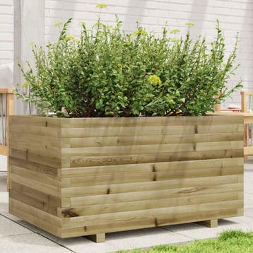 vidaXL Plantenbak 90x60x49,5 cm geïmpregneerd grenenhout, Verzenden, Nieuw, Hout, 60 tot 100 cm