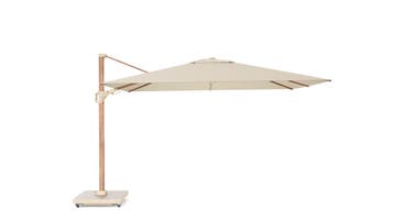 Challenger T2 premium parasol 260x350 cm teak champagne met, Tuin en Terras, Ophalen of Verzenden, Nieuw