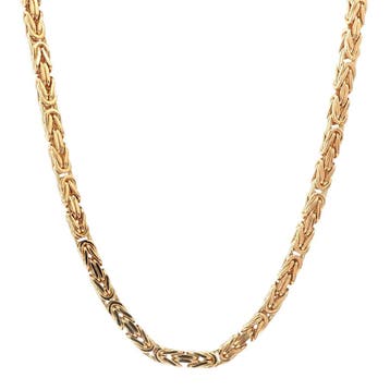 Gouden konings collier 70 cm 18 karaat, Sieraden, Tassen en Uiterlijk, Kettingen, Verzenden, Zo goed als nieuw, Goud