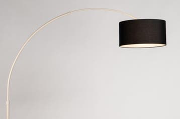 Rietveld Vloerlampen - Zwart, Beige, Zand - Stof, Metaal, Ma, Verzenden, Nieuw