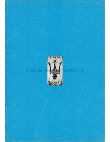 1978 MASERATI PORTFOLIO BROCHURE, Nieuw, Author