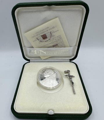 Vaticaan. 5 Euro 2005 Seconda Guerra Mondiale Proof