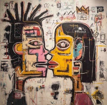 Eric Brumette - KISS ME LIKE BASQUIAT 55 - Toile L - LIMITED