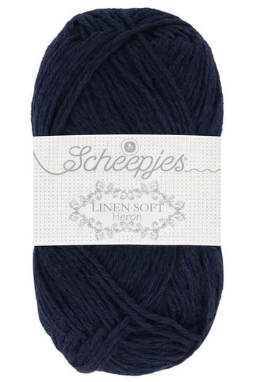 Scheepjes Linen Soft - 621 donkerblauw - Linnen/Katoen Gar, Ophalen of Verzenden, Nieuw