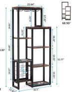 Vrijstaand 5-laags Wijnrek met Glazenhouder, Huis en Inrichting, Woonaccessoires | Wijnrekken, Verzenden, Nieuw