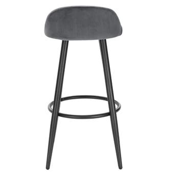 Set van 2 Barkrukken – Fluweel met Voetsteun, Modern Design, Verzenden, Nieuw