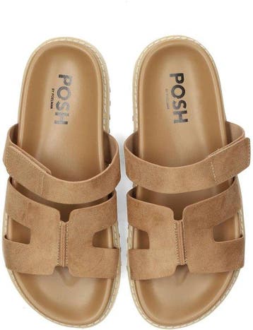 POSH by Poelman SCOTTIE Dames Slippers - Beige Maat 39, Kleding | Dames, Schoenen, Verzenden, Nieuw