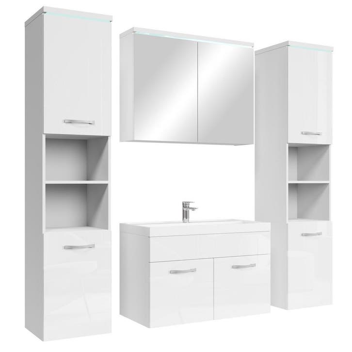 Badkamermeubel Set Paso XL 80 x 40 cm Wit Badmeubel, Huis en Inrichting, Badkamer | Badkamermeubels, Nieuw, Wastafelkast, Verzenden
