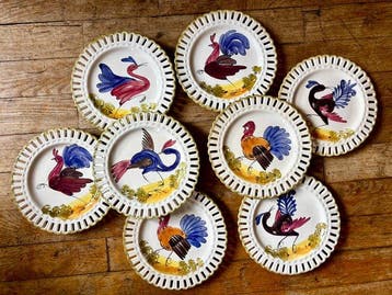italian majolica - Ontbijtbord (8) - Keramiek, Antiek en Kunst