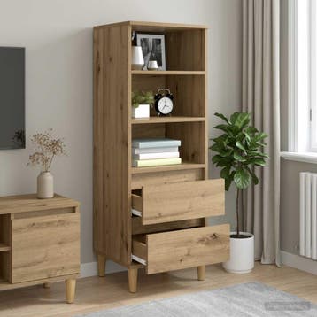 vidaXL buffetkast Artisanaal eiken 40 x 36 x 110 cm Bewerkt, Minder dan 50 cm, Verzenden, 100 tot 150 cm, Nieuw