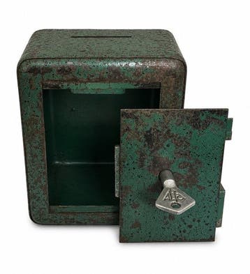 Alfa - Spaarpot - Metaal - Antique Cash / Money Box