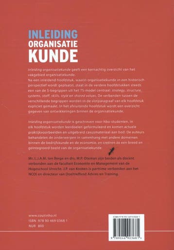 Inleiding organisatiekunde - Loek ten Berge 9789046903681, Verzenden, Gelezen, Loek ten Berge
