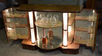 Drankkast - Knoesthout - Elegante barmeubel uit de jaren 30